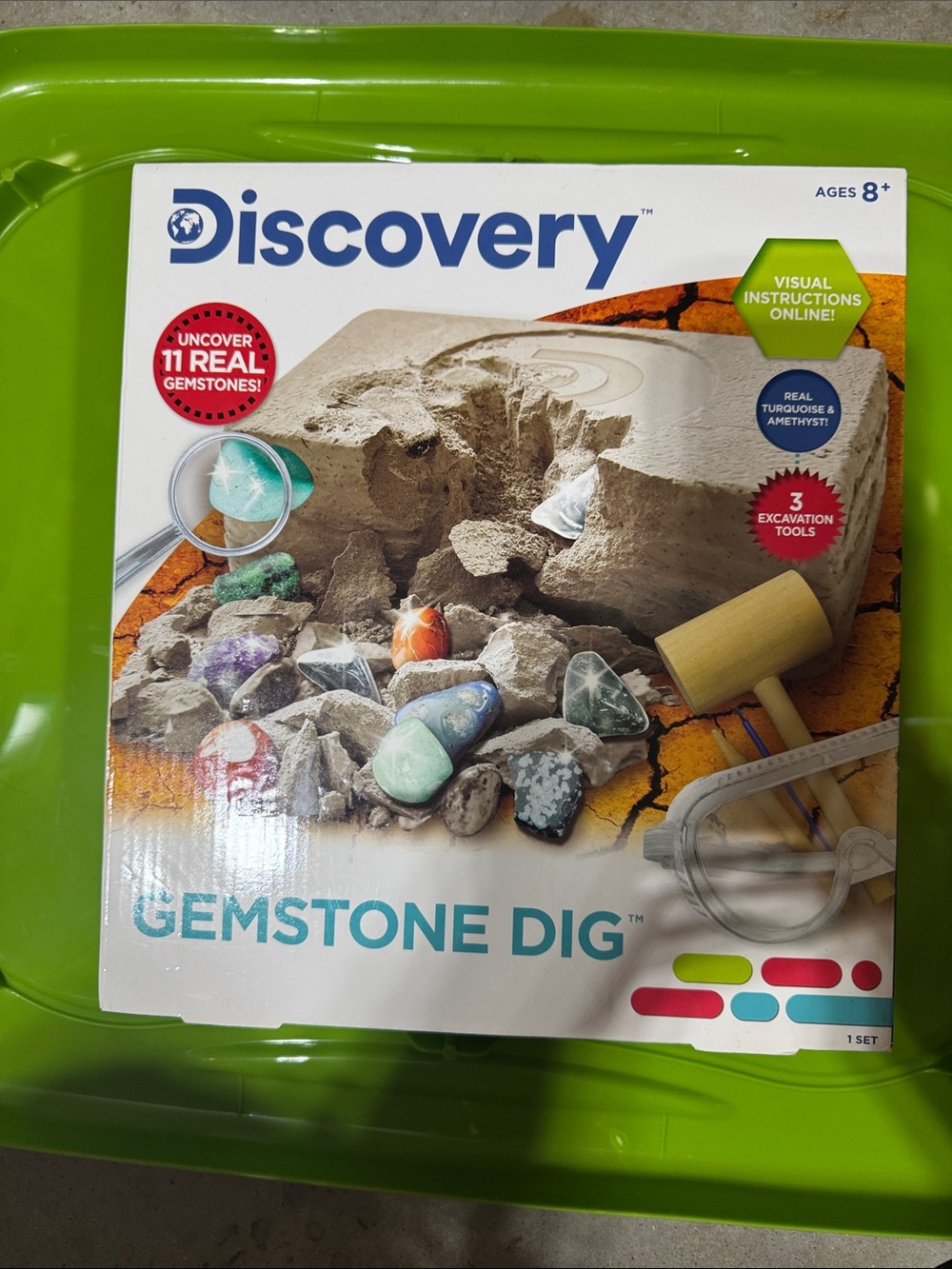 Discovery Gemstone Dig Kit - Bright Green